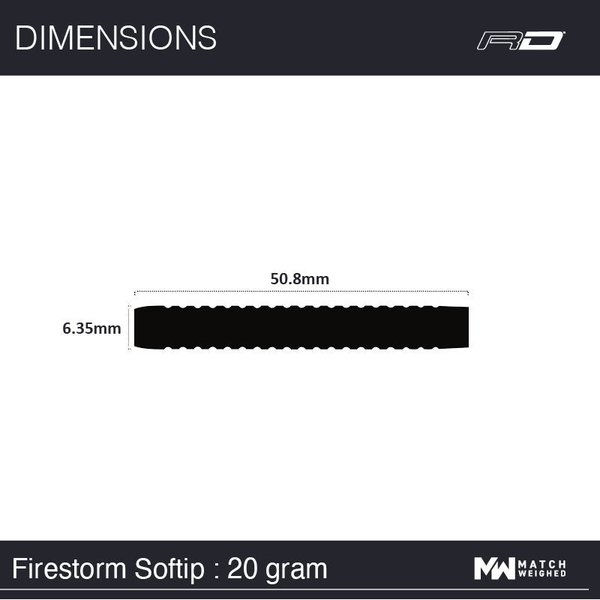 Firestorm Feuersturm NEU 20 Gramm Softdart von Winmau 2453-20