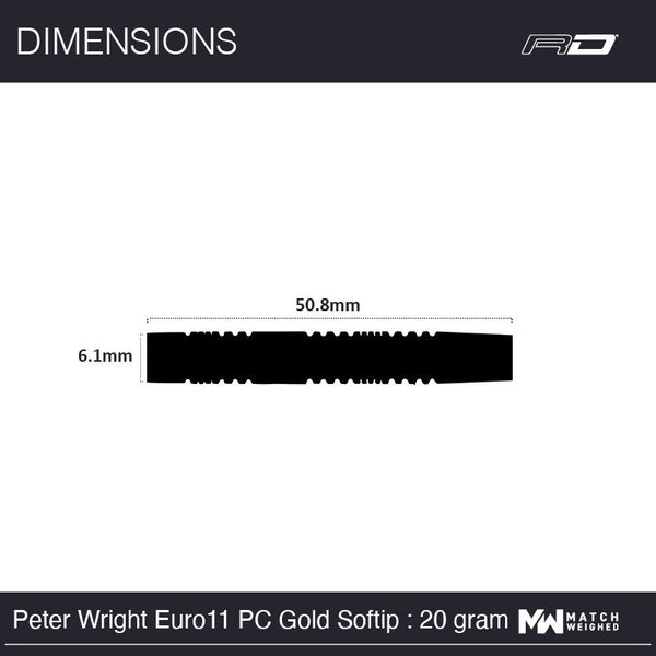 Peter Wright Snakebite Softdart REDDRAGON Weltmeister 2021 Euro 11 Gold PC20 RDD2329