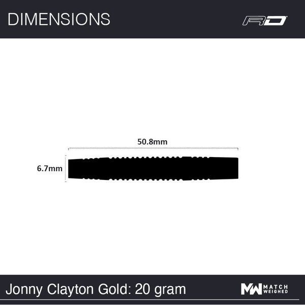 Johnny Clayton "The Ferret" 20 Gramm Softdart Gold-Edition 90% Tungsten RDD2394
