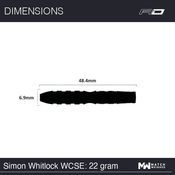 Simon Whitlock World Cup SE Winmau 22 Gramm Steeldart 90% Tungsten 1482-22
